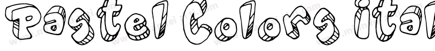 Pastel Colors Italic字体转换